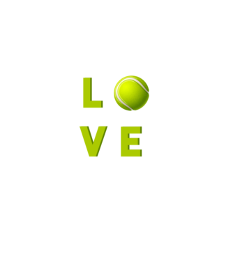 Love tenisz minta fehér pólón