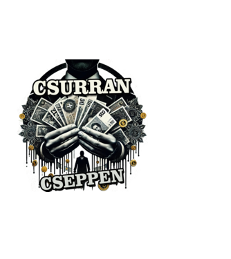 Csurran Cseppen minta fekete pólón