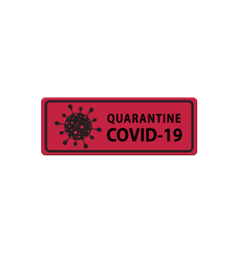 Karantén covid 19 minta fekete pólón