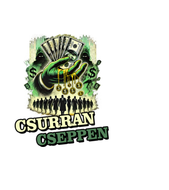 Csurran Cseppen minta fekete pólón