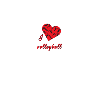 I love volleyball minta fehér pólón