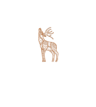 Tribal Szarvas minta farmerkék pólón
