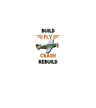 Build fly Crash Rebuild minta szürke pólón