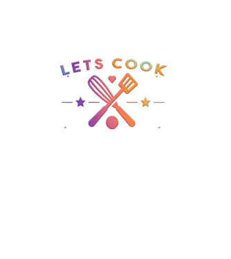 Lets Cook minta türkiz pólón