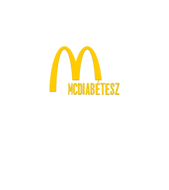 Mcdiabétesz minta fekete pólón