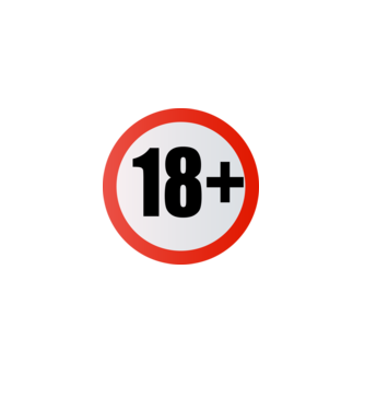18+ minta fekete pólón