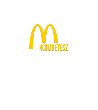 Mcdiabétesz minta fekete pólón