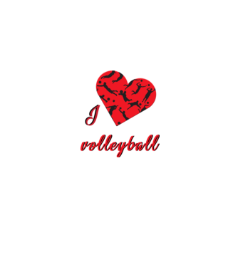 I love volleyball minta szürke pólón