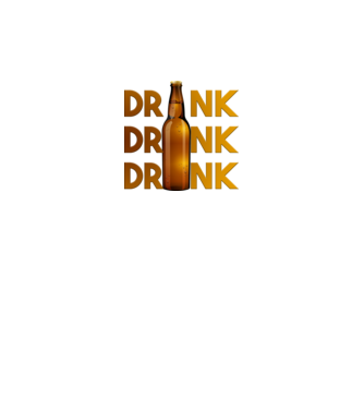 Drink Drink Drink minta fehér pólón