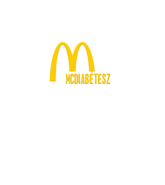 Mcdiabétesz minta fekete pólón