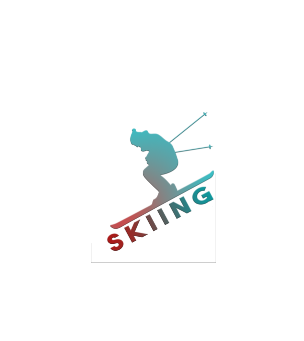 Skiing minta fekete pólón