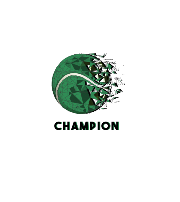 Champion - Tenisz bajnok minta fehér pólón