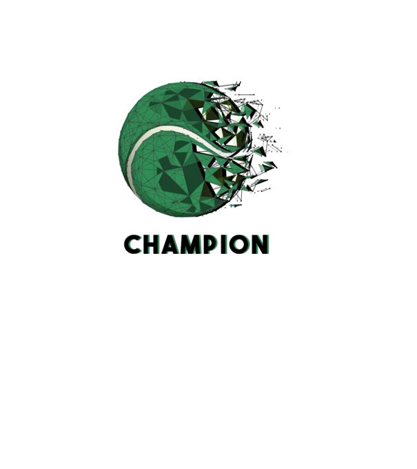 Champion - Tenisz bajnok minta fehér pólón