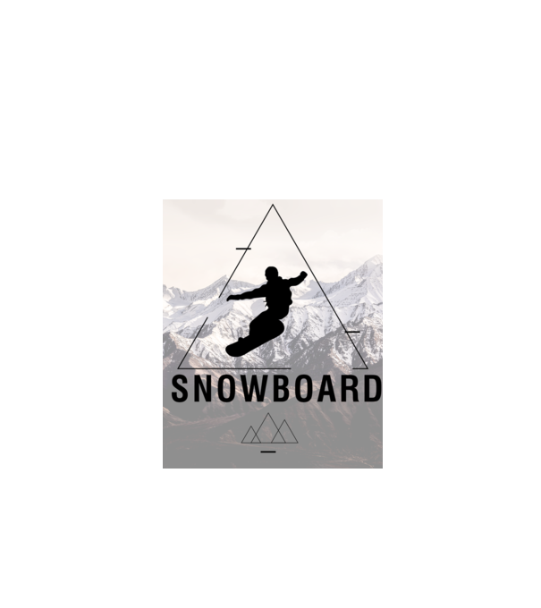 Snowboard minta fekete pólón