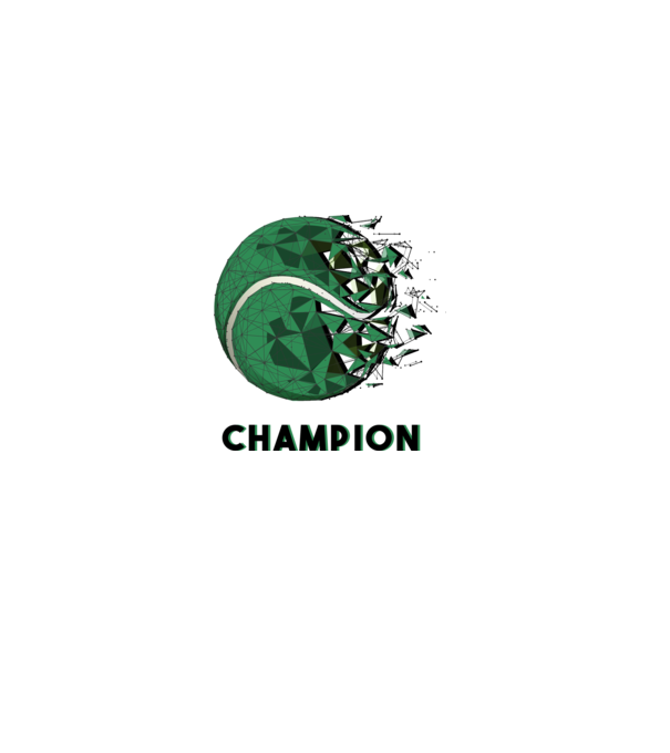 Champion - Tenisz bajnok minta fehér pólón