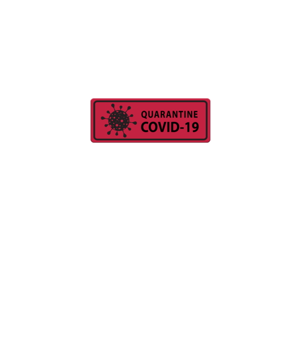 Karantén covid 19 minta fekete pólón