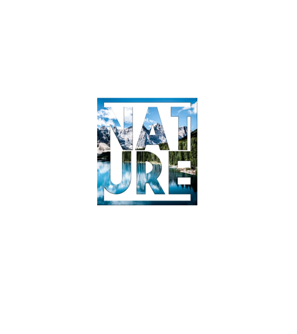 Nature - Természet minta szürke pólón