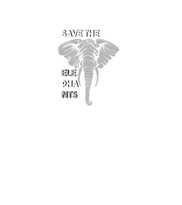 Save the Elephants minta fekete pólón