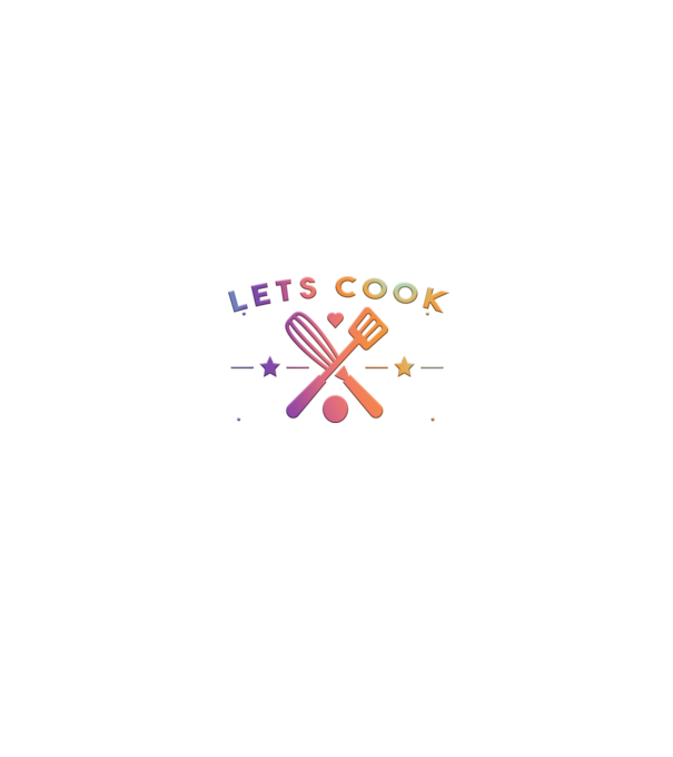 Lets Cook minta fehér/piros pólón