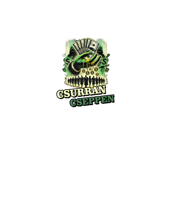 Csurran Cseppen minta fekete pólón