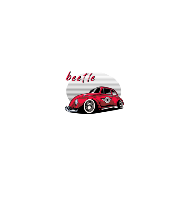 Beetle - Bogár minta fehér pólón