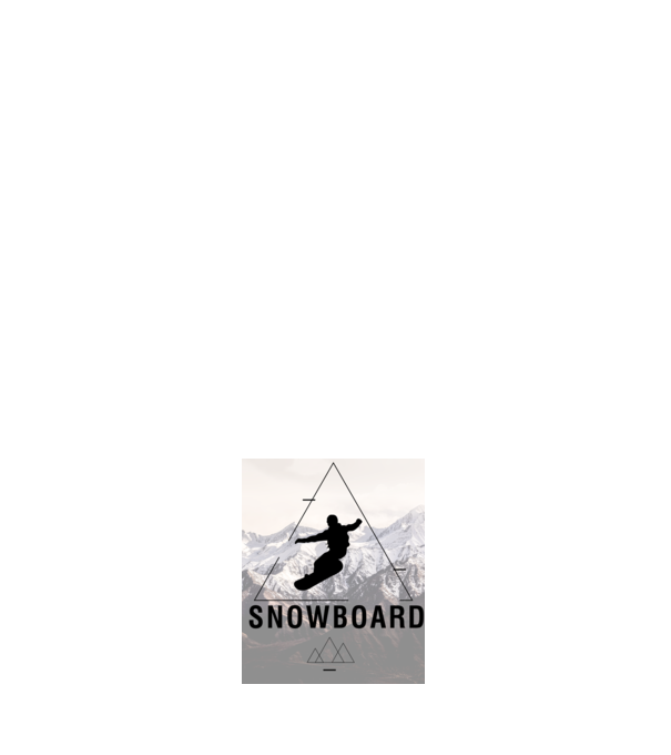 Snowboard minta fehér pólón