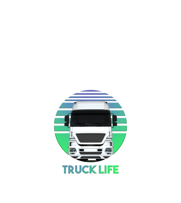 Truck Life minta fehér pólón