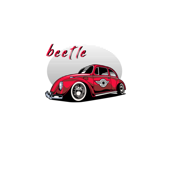 Beetle - Bogár minta fehér pólón