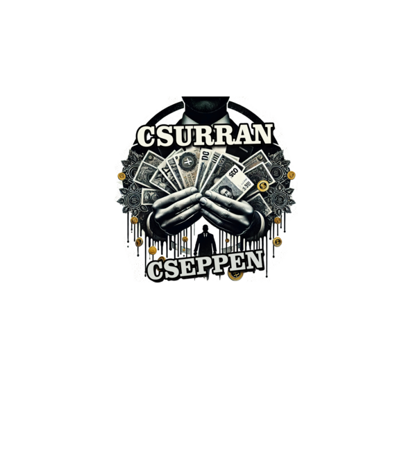 Csurran Cseppen minta fehér pólón