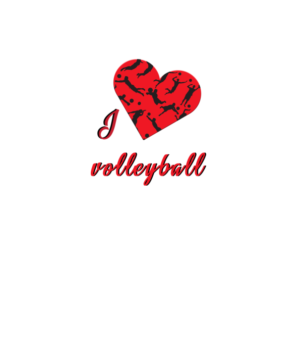 I love volleyball minta fehér pólón