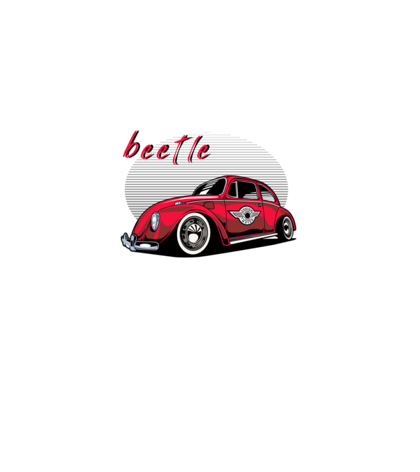 Beetle - Bogár  minta fehér pólón