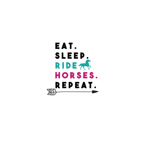 Eat Sleep Ride Horses Repeat minta szürke pólón