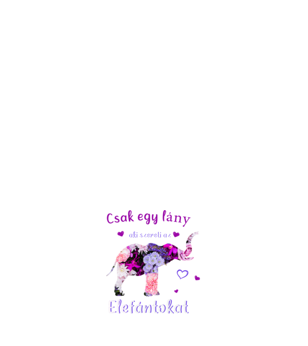 Elefánt fan minta fehér pólón