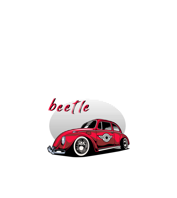 Beetle - Bogár minta fehér pólón