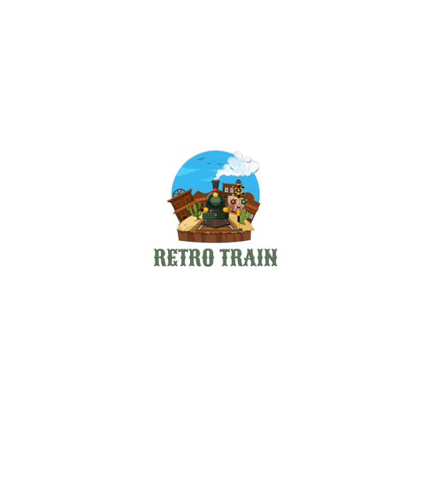 Retro Train minta fekete pólón