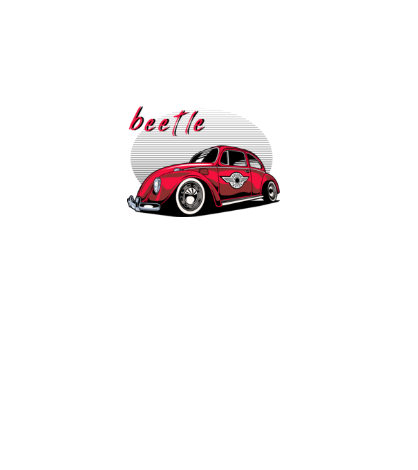 Beetle - Bogár  minta fehér pólón