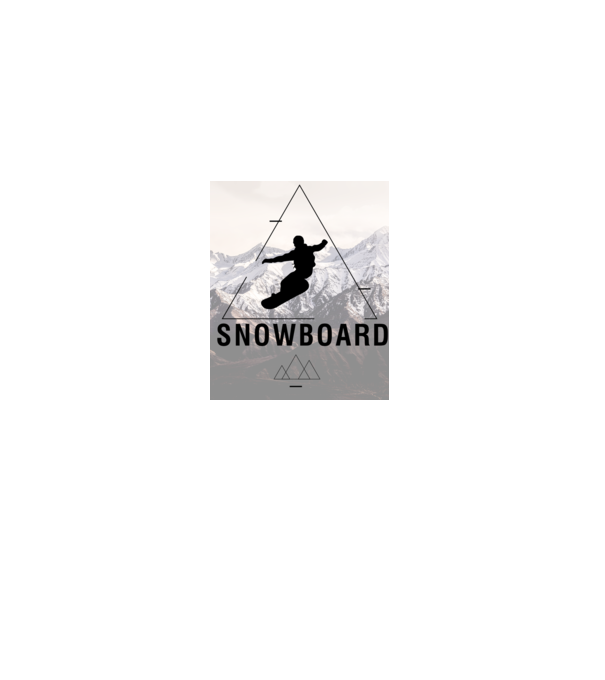 Snowboard minta szürke pólón