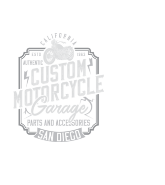Custom Motorcycle_set_5 minta fehér pólón
