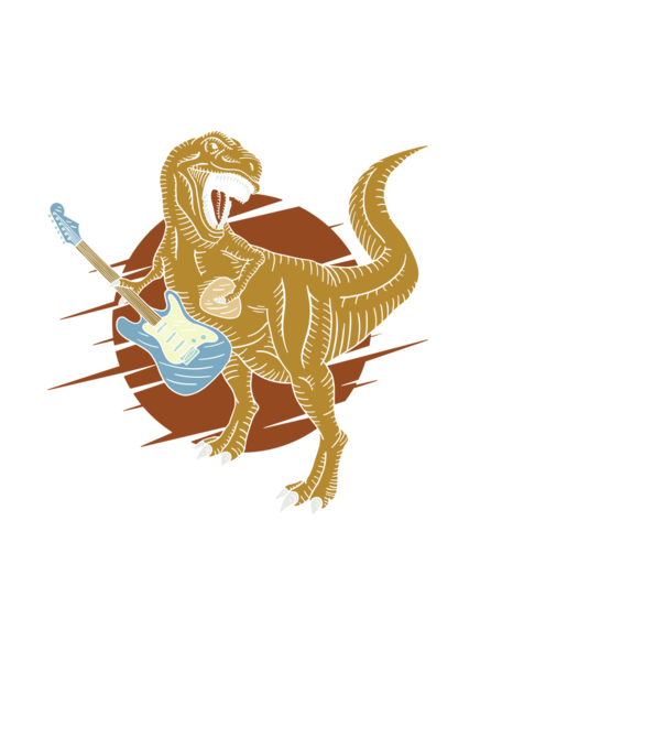 T-rex_music_5 minta fekete pólón