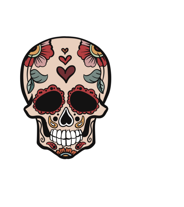 Sugar skull minta fekete pólón
