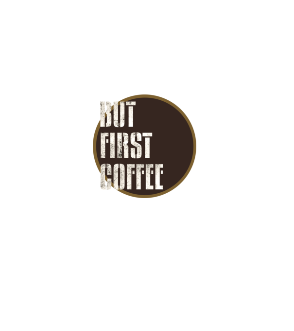 ButFirstCoffee minta fehér pólón