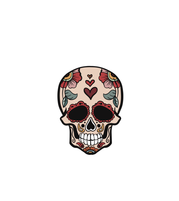 Sugar skull minta fehér pólón