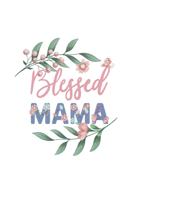 Blessed Mama minta világoskék pólón