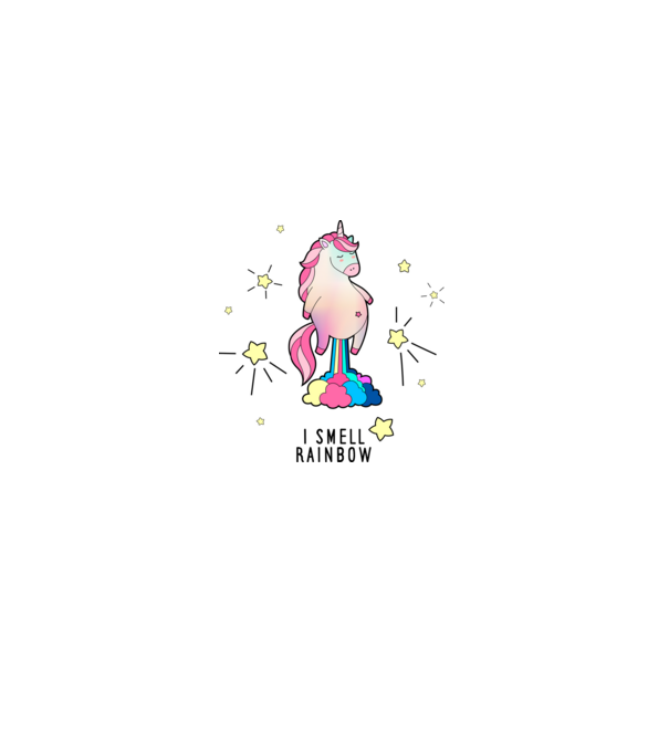 Unicorn  minta fehér pólón