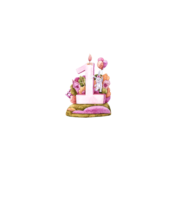 1Birthday minta szürke pólón
