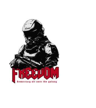 Soldier-graphic-inspired-by-a-shooters minta fekete pólón