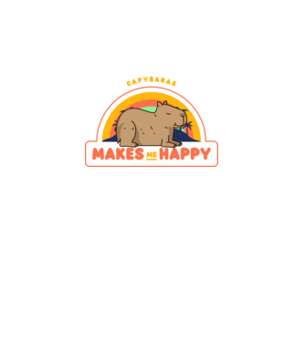 Capybara happy minta fekete pólón