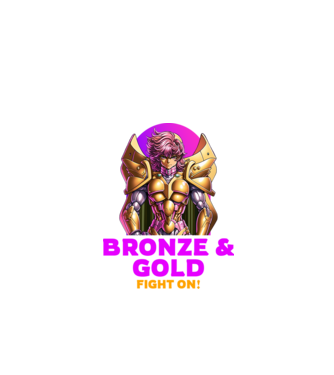 Bronz&Gold minta fekete pólón