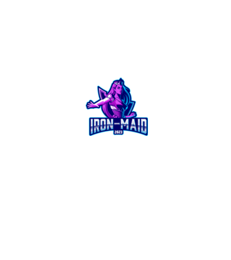 2023 Ironmaid minta fekete pólón