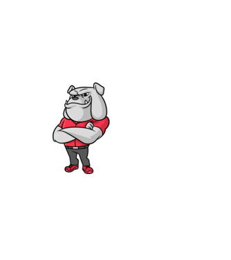 Bull dog 1 minta fehér pólón